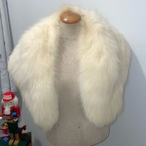 Elegant Cream Faux Fur Wrap
